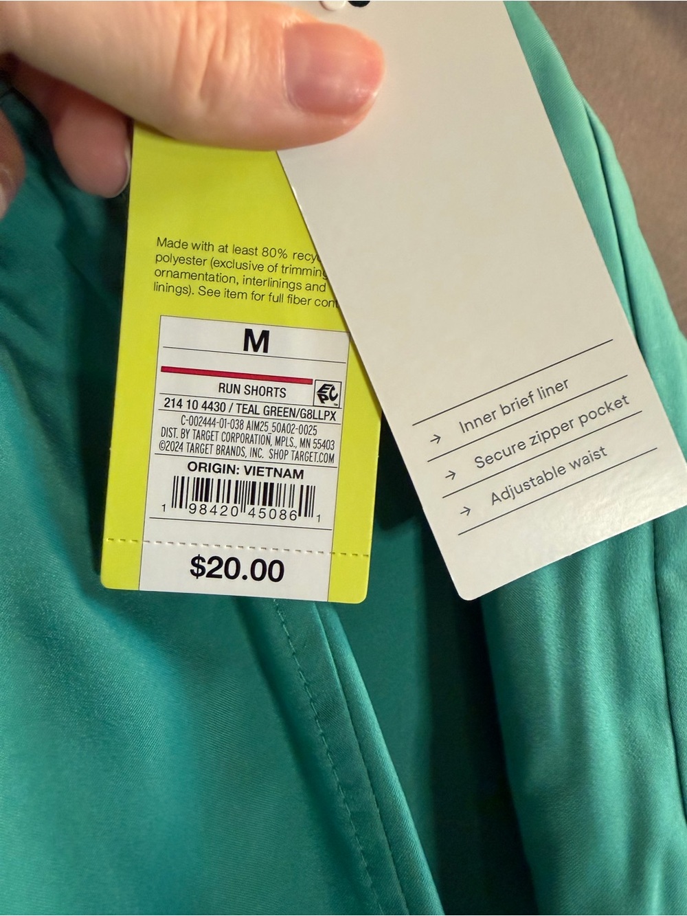 all in motion Teal Women's Athletic Run Shorts Size Medium - Picture 4 of 8